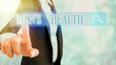 Writing note showing Mens Health. Business concept for state of complete physical mental and social well being by manの写真素材