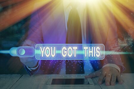 Handwriting text You Got This. Conceptual photo to encourage someone to succeed in dealing with somethingの写真素材