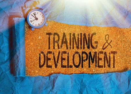 Handwriting text writing Training And Development. Conceptual photo learn specific knowledge to improve performanceの写真素材