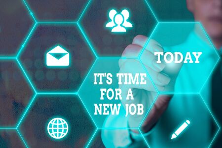 Text sign showing Its Time For A New Job. Business photo text having paid position regular employmentの写真素材