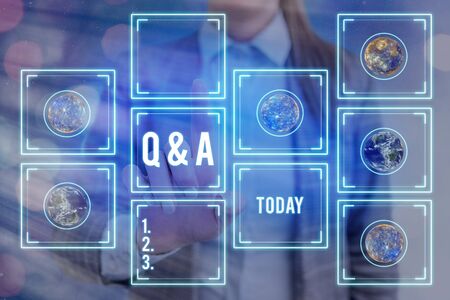 Handwriting text writing Q And A. Conceptual photo defined as questions being asked and answersの写真素材