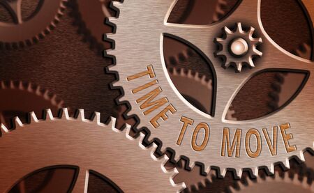 Writing note showing Time To Move. Business concept for change in the same way or to reflect on what...