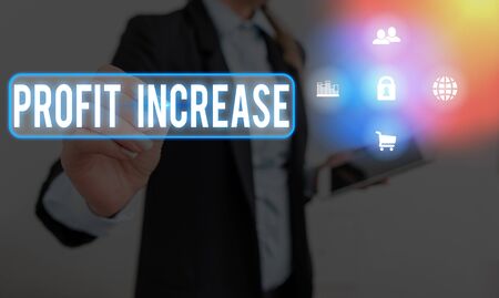 Text sign showing Profit Increase. Business photo text the growth in the amount of revenue gained from a businessの写真素材