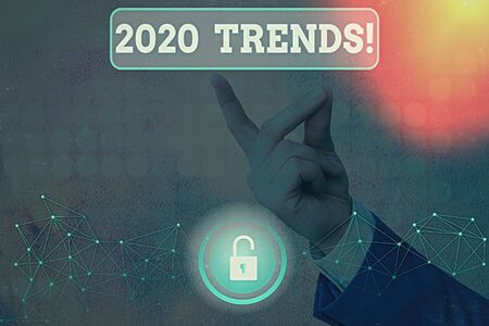 Handwriting text 2020 Trends. Conceptual photo general direction in which something is developing or changingの写真素材