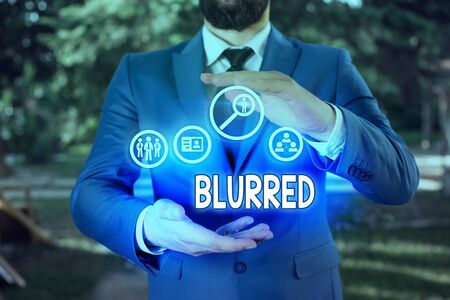 Handwriting text Blurred. Conceptual photo cannot or unable to see clearly because it has no distinct outlineの写真素材