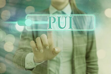 Word writing text Pui. Business photo showcasing An individual that has acute respiratory distress...