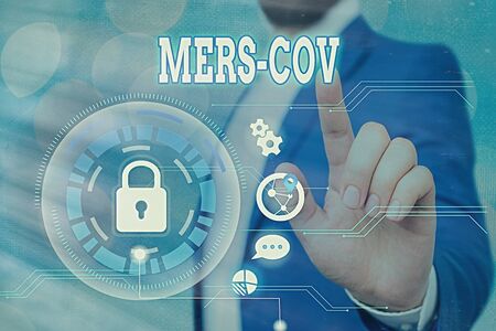 Text sign showing Mers Cov. Business photo text viral respiratory illness that first reported Saudi Arabiaの写真素材