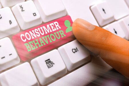 Handwriting text Consumer Behaviour. Conceptual photo Decisions that showing make to buy or not to...