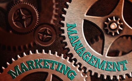 Writing note showing Marketing Management. Business concept for Develop Advertise Promote a new Product or Serviceの写真素材