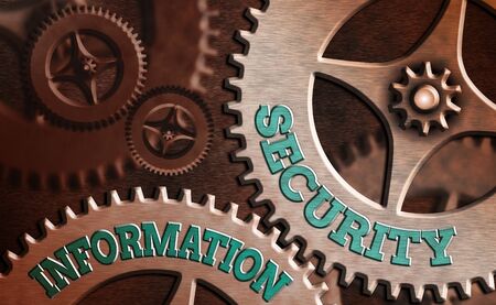 Writing note showing Information Security. Business concept for INFOSEC Preventing Unauthorized...