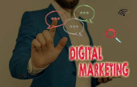 Text sign showing Digital Marketing. Business photo text Search Engine Optimazation Pay Per Click Ad Internetの写真素材