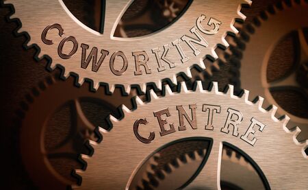 Conceptual hand writing showing Coworking Centre. Concept meaning shared workplace often office and...