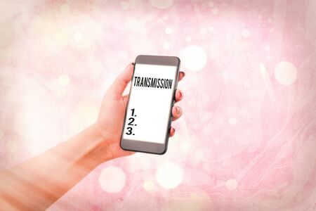 Writing note showing Transmission. Business concept for Automobile engine part High voltage power electrical wiresの写真素材