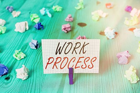 Word writing text Work Process. Business photo showcasing Standard procedures how to handle a particular job rules systemの写真素材