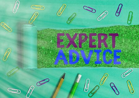 Handwriting text Expert Advice. Conceptual photo Sage Good Word Professional opinion Extensive skill Aceの写真素材
