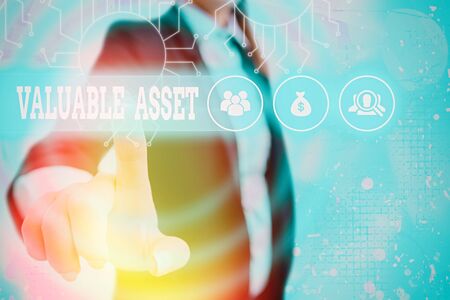 Writing note showing Valuable Asset. Business concept for Your most valuable asset is your ability...