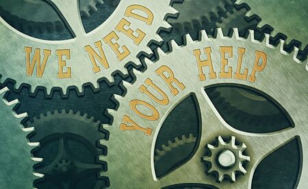 Word writing text We Need Your Help. Business photo showcasing asking someone to stand with you against difficultyの写真素材