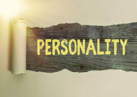 Word writing text Personality. Business photo showcasing combination characteristics that form individuals characterの写真素材