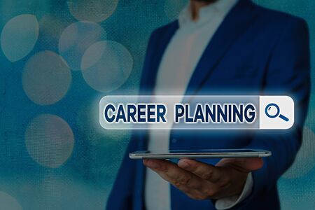 Handwriting text Career Planning. Conceptual photo Strategically plan your career goals and work successの写真素材