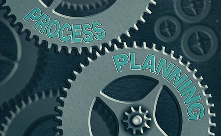 Handwriting text writing Process Planning. Conceptual photo the development of goals strategies task lists etcの写真素材