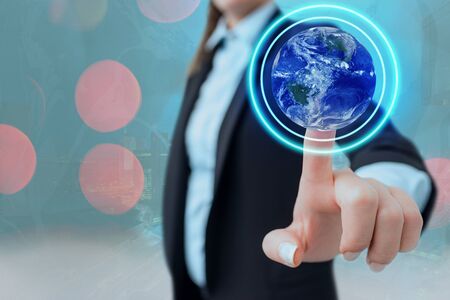 Digital Image of Distant Solar System Showing Global Technology Networks.