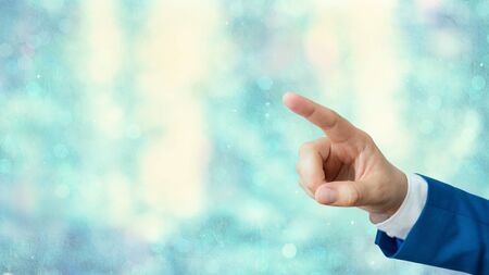 Touching Screen Digital Application Marking Important Details In Business.の写真素材