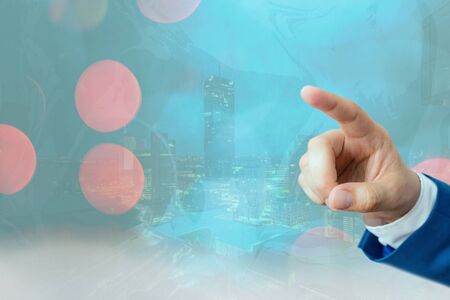 Touching Screen Digital Application Marking Important Details In Business.