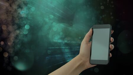 Touching Screen Digital Application Marking Important Details In Business.の写真素材