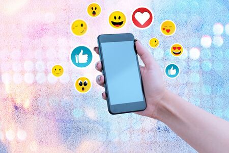 Social Media Communication Chat Messages Blank Speech Bubble Flat Iconの写真素材