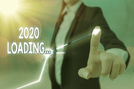 Text sign showing 2020 Loading.... Business photo text a year composed of a series of events that...