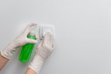 Contamination Within Electronic Gadgets Sufaces Controlled By Disinfectantの写真素材