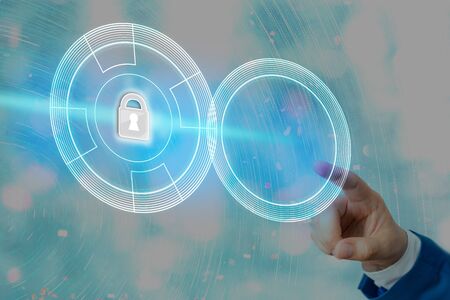 Graphics Padlock For Web Data Information Security Application System