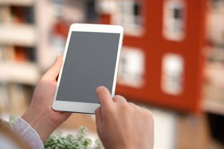 Mobile Phone With Black Screen In Hand For Smart Digital Social Networking