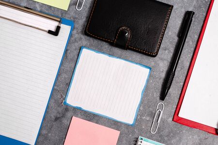 Paper Accesories With Digital Smartphone Arranged On Different Background
