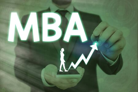Handwriting text writing Mba. Conceptual photo designed to develop the skills for careers in...