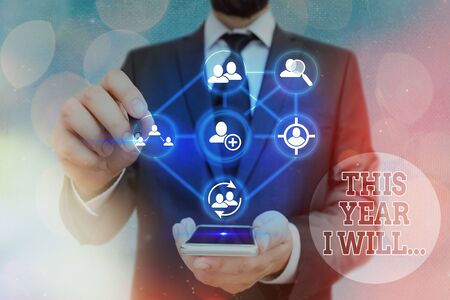 Word writing text This Year I Will.... Business photo showcasing things plan to do for a period of time Personal guideの写真素材