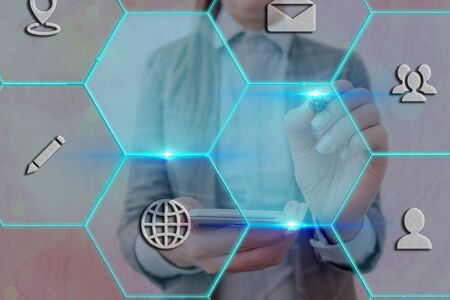 Grids And Different Set Up Of The Icons Latest Digital Technology Concept