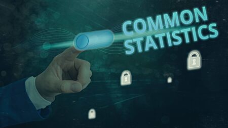 Handwriting text Common Statistics. Conceptual photo deals with collection analysis etc of numerical dataの写真素材