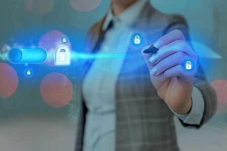 Graphics Padlock For Web Data Information Security Application System