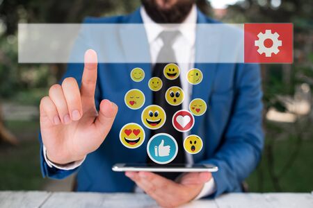 Social Media Digital Network Concepts Design Element Icons Illustration.の写真素材