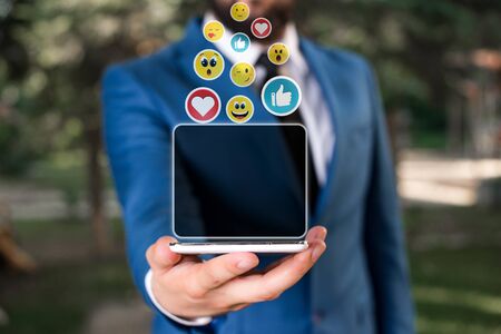 Social Media Digital Network Concepts Design Element Icons Illustration.