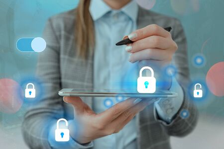 Graphics Padlock For Web Data Information Security Application System