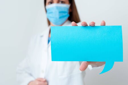 Laboratory Technician Featuring Empty Sticker Paper Accessories Smartphoneの写真素材