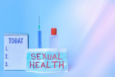 Text sign showing Sexual Health. Business photo showcasing Ability to embrace and enjoy sexuality...