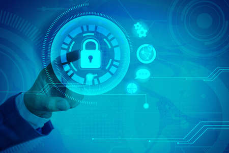 Graphics Padlock For Web Data Information Security Application System