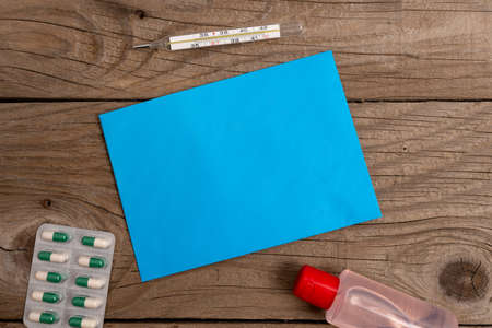 Set of Medical Equipment With Notepad For Health Condition Assessmentの写真素材