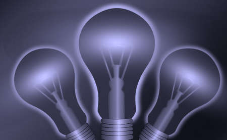 Realistic Colored Vintage Light Bulbs, Idea Sign Solution Thinking Concept.の写真素材