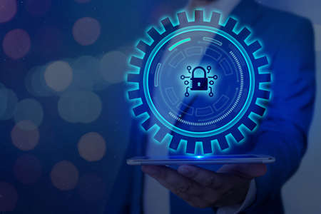 Graphics Padlock For Web Data Information Security Application System