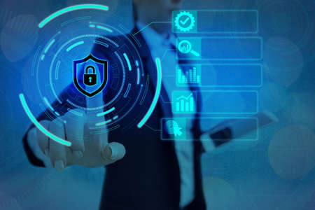 Graphics Padlock For Web Data Information Security Application System