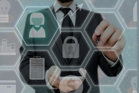 Grids And Different Set Up Of The Icons Latest Digital Technology Conceptの写真素材